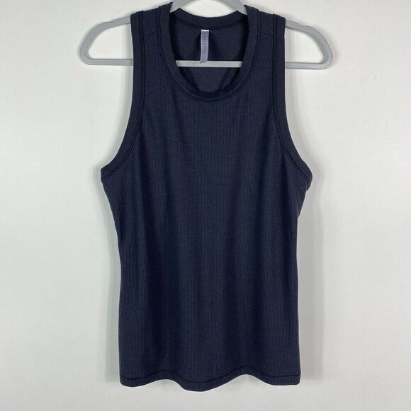 Fabletics Size XL Tinsley Waffle Tank Top Gray Pewter Athletic Workout Active - Picture 4 of 7